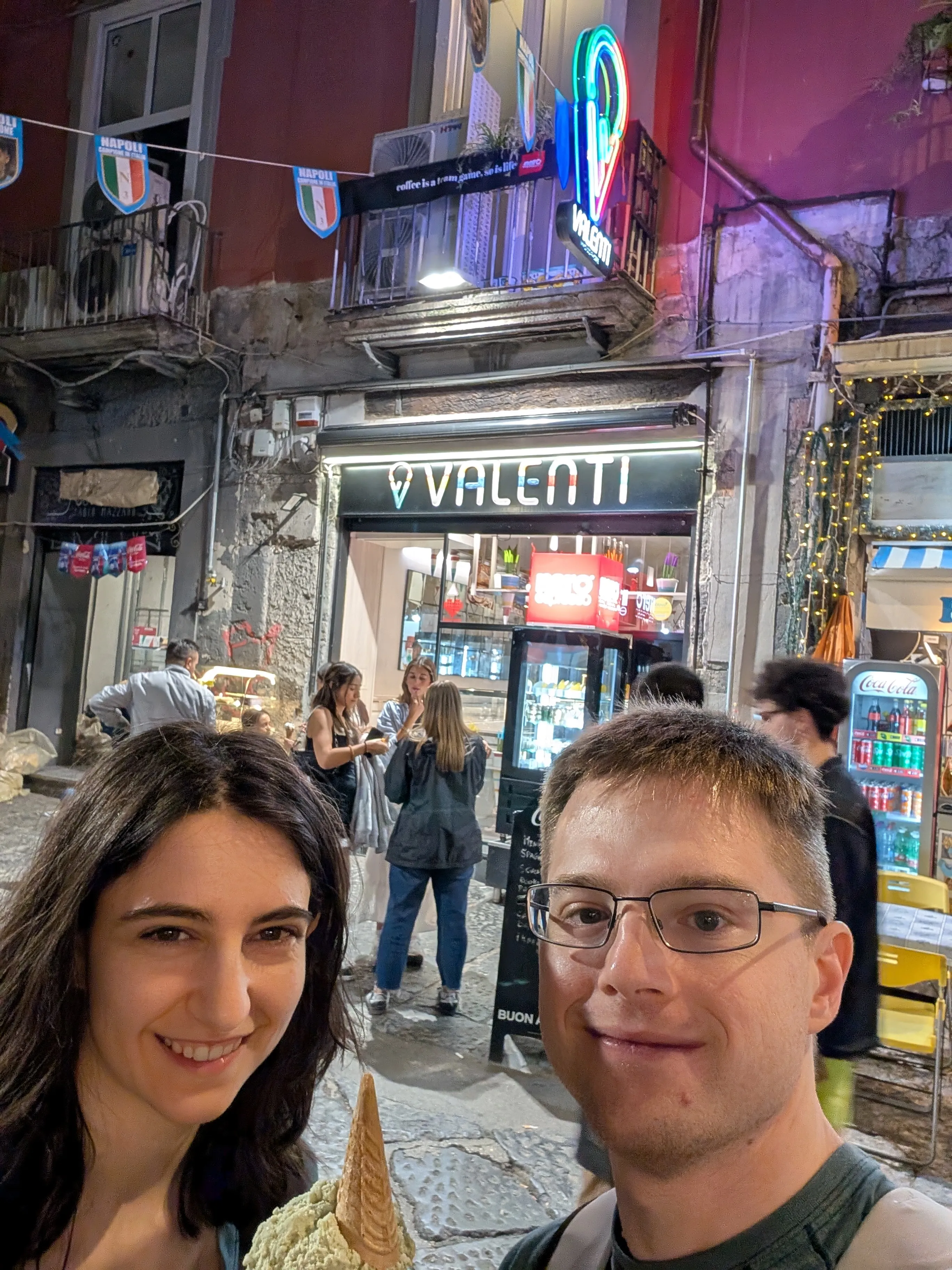 Travis & Gabby eating gelato