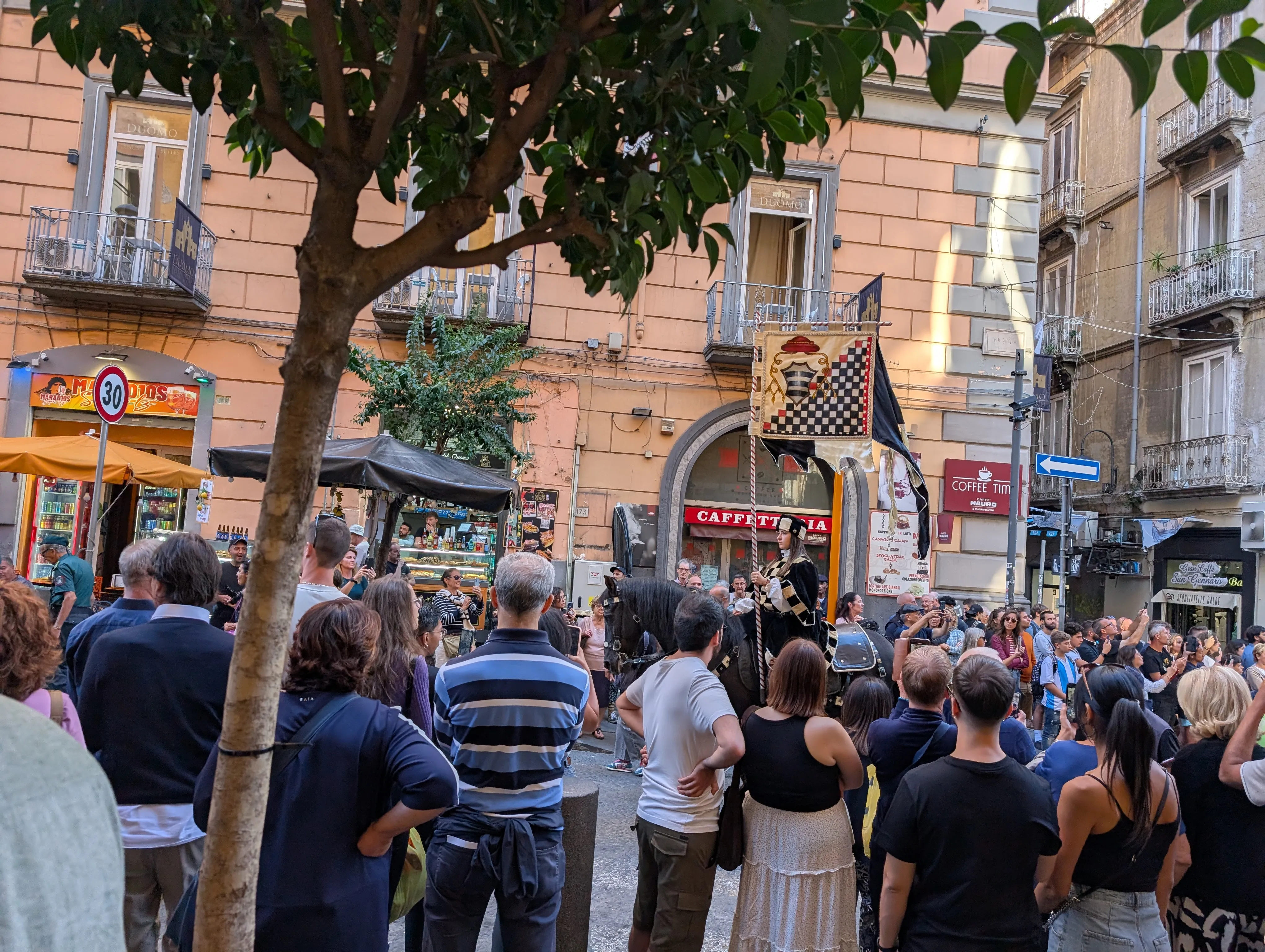 Woman on horseback in Renaissance attire