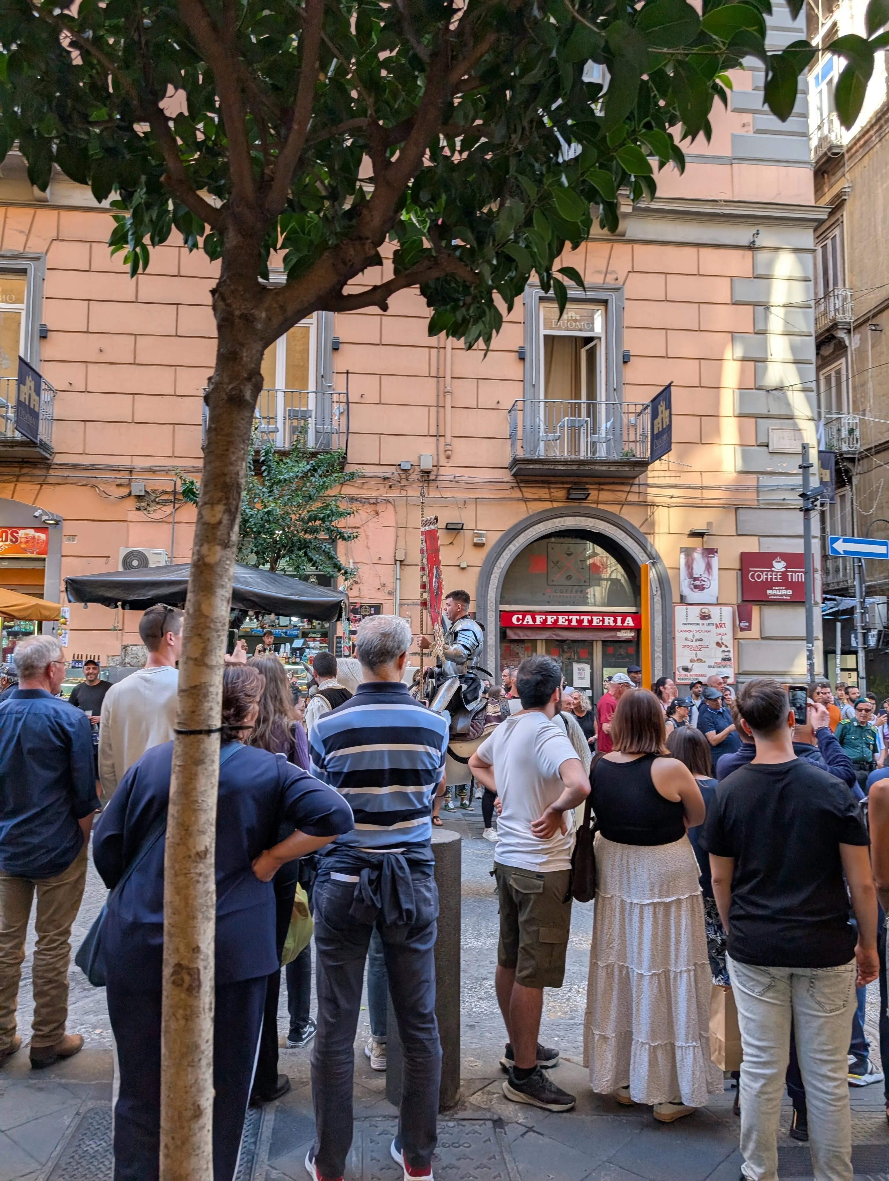 Man on horseback in armor